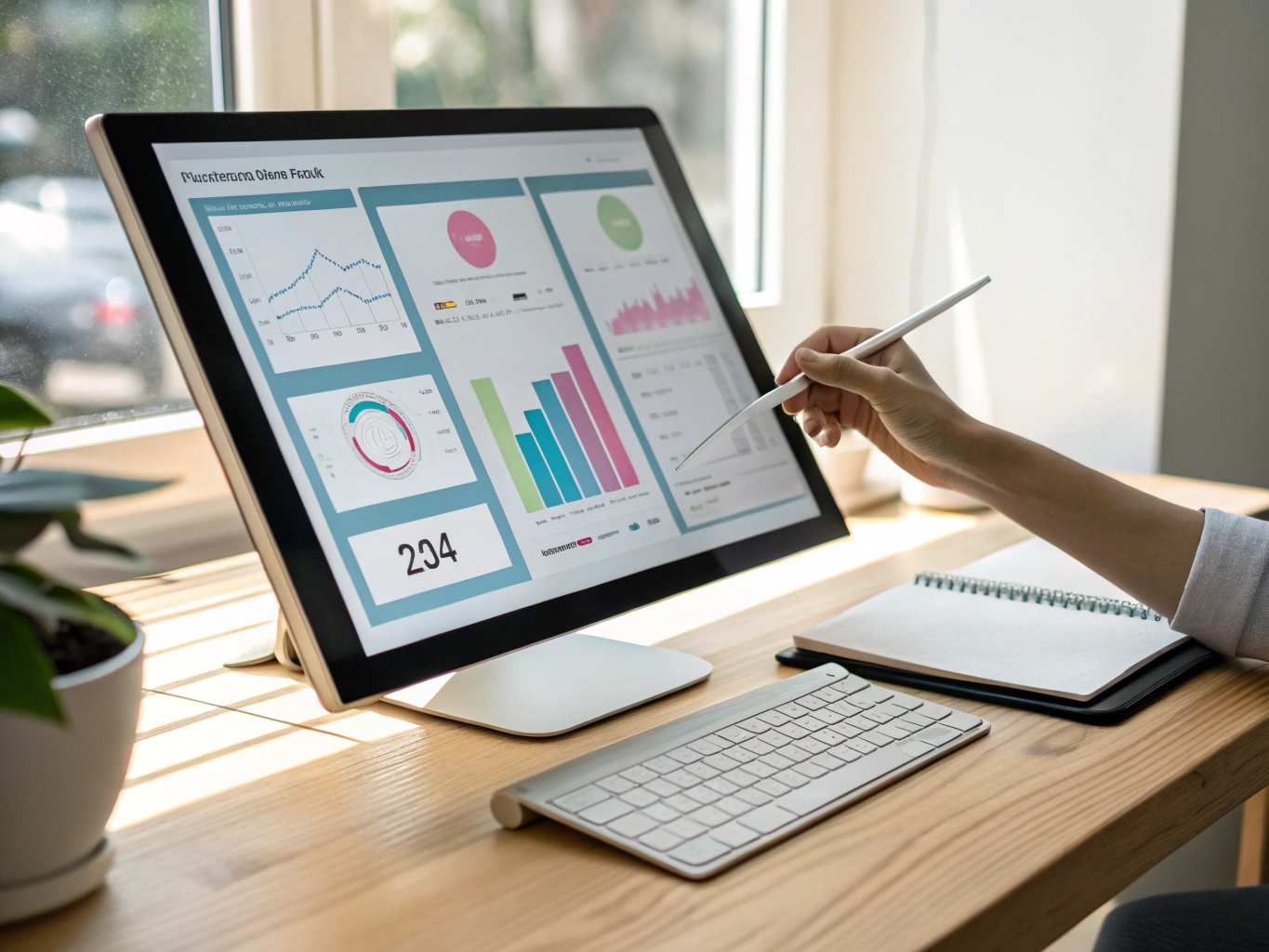 Financial planning dashboard illustration
